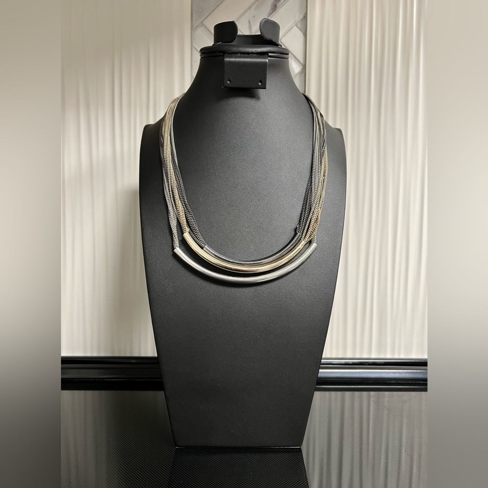 Lane Bryant Multi strand mixed Metal Necklace